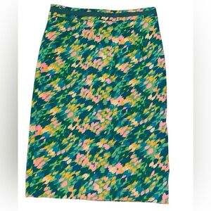Boden watercolor print pencil skirt.  Size 4